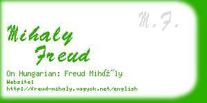 mihaly freud business card